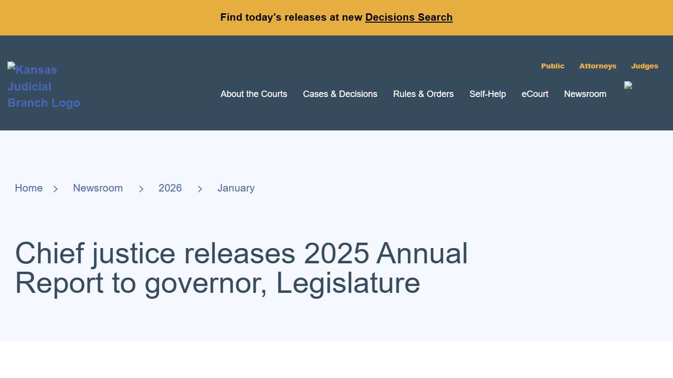 News Releases - KS Courts