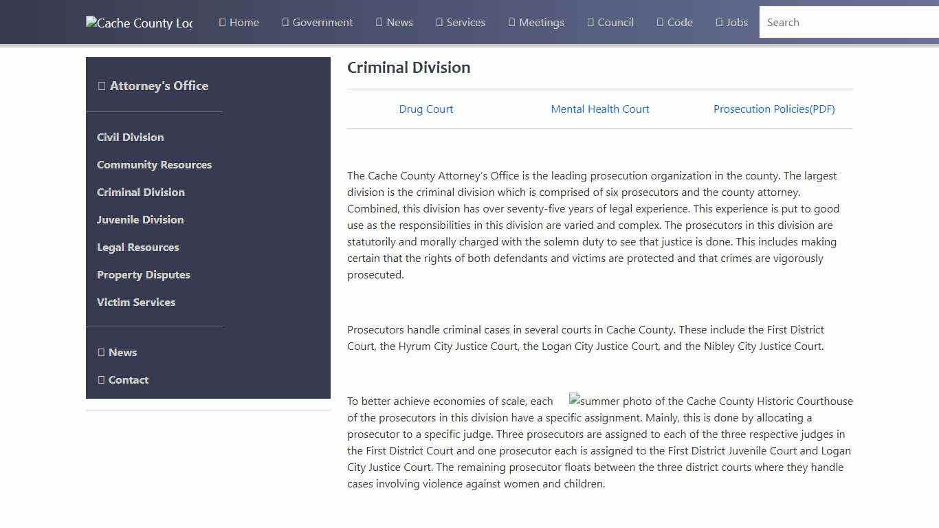 Official Site of Cache County, Utah - Criminal Division